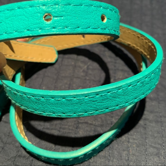 1950s Inspired Turquoise Skinny Belt - Picture 3 of 3